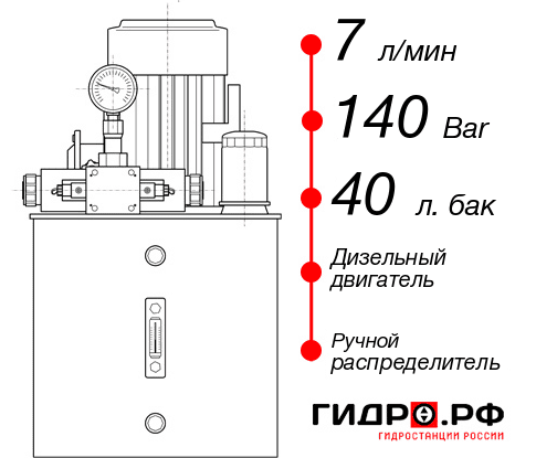 Дизельная маслостанция НДР-7И144Т