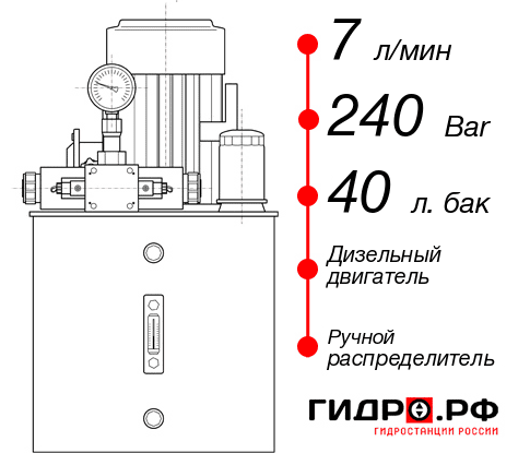 Дизельная маслостанция НДР-7И244Т