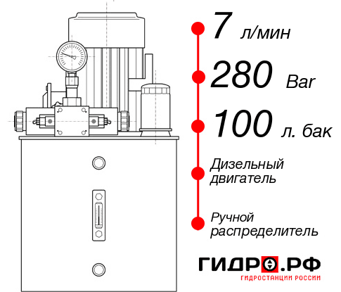 Дизельная гидростанция НДР-7И2810Т