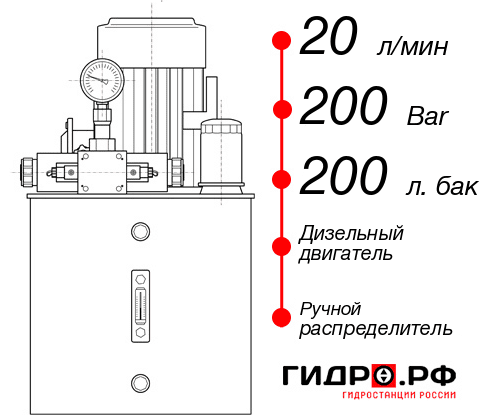 Дизельная гидростанция НДР-20И2020Т