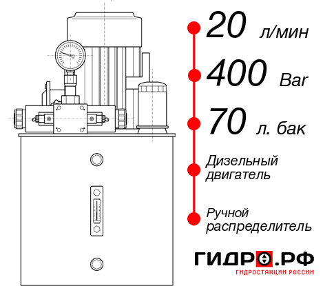 Маслостанция высокого давления НДР-20И407Т