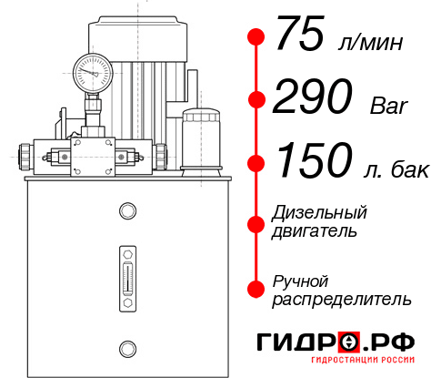 Маслостанция с ДВС НДР-75И2915Т