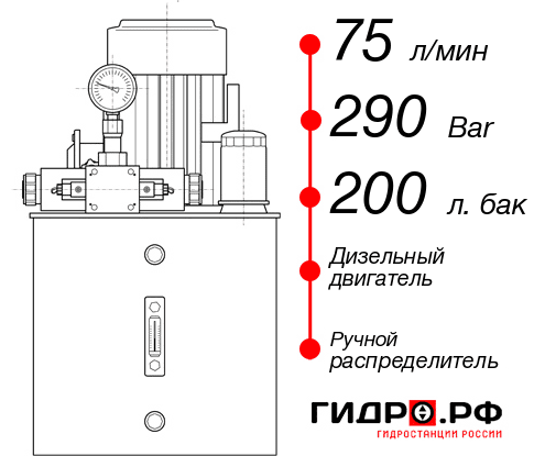 Гидростанция для свай НДР-75И2920Т