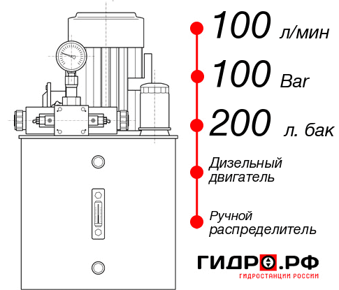 Дизельная гидростанция НДР-100И1020Т