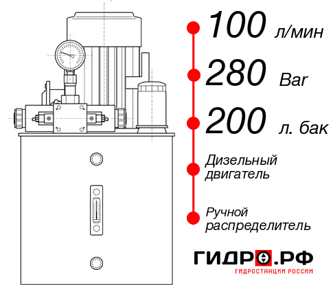 Маслостанция с ДВС НДР-100И2820Т