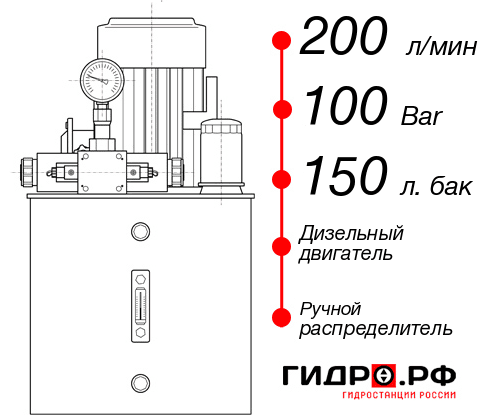 Маслостанция с ДВС НДР-200И1015Т