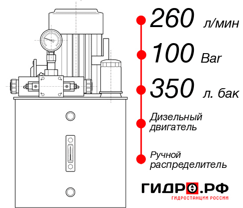 Гидростанция с ДВС НДР-260И1035Т