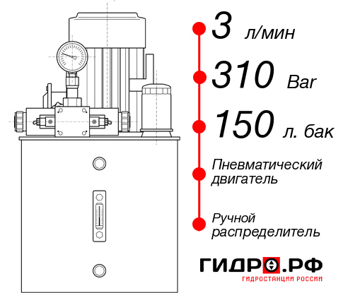 Маслостанция с пневмоприводом НПР-3И3115Т