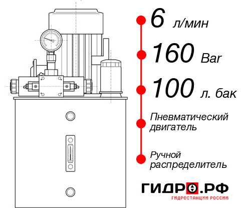 Маслостанция с пневмоприводом НПР-6И1610Т