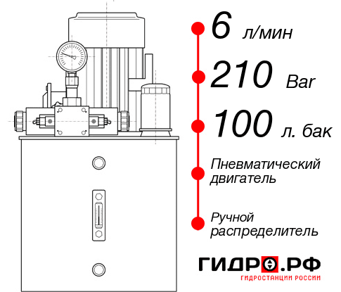 Маслостанция с пневмоприводом НПР-6И2110Т