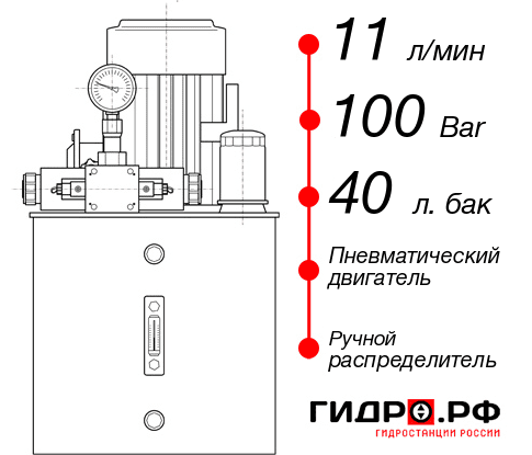 Гидростанция с пневмоприводом НПР-11И104Т