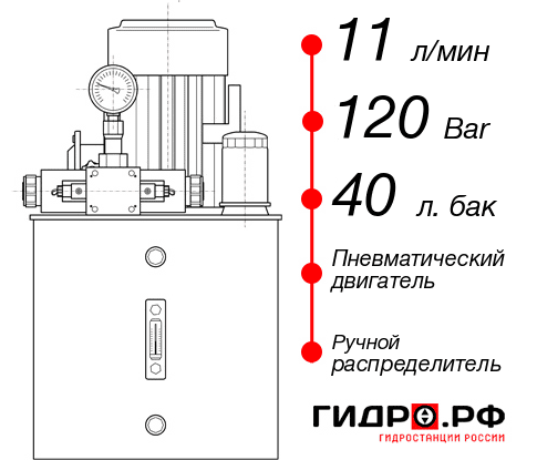 Маслостанция с пневмоприводом НПР-11И124Т