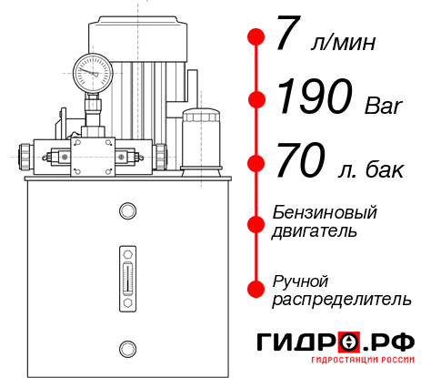 Бензиновая гидростанция НБР-7И197Т