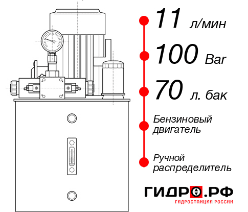 Бензиновая гидростанция НБР-11И107Т