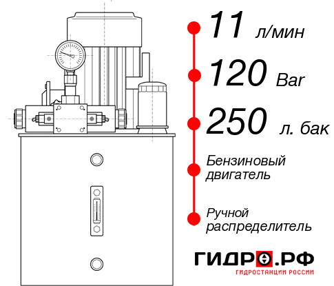 Гидростанция с ДВС НБР-11И1225Т