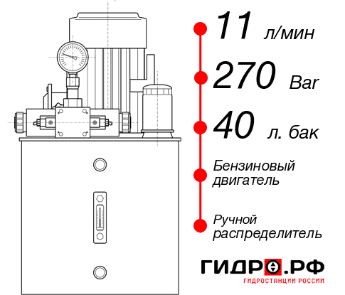 Бензиновая гидростанция НБР-11И274Т