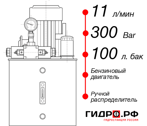 Гидростанция с домкратом 100 тонн НБР-11И3010Т