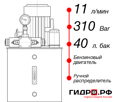 Гидростанция с домкратом 100 тонн НБР-11И314Т