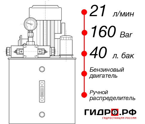 Гидростанция с гидроцилиндром НБР-21И164Т