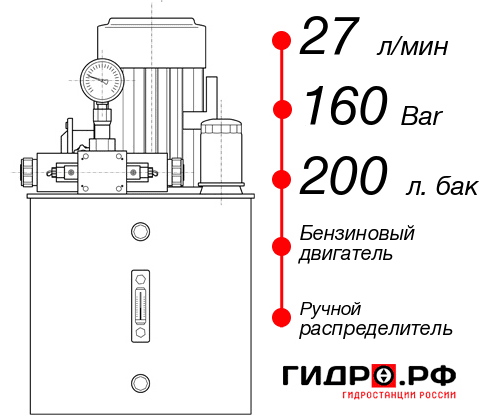 Бензиновая гидростанция НБР-27И1620Т