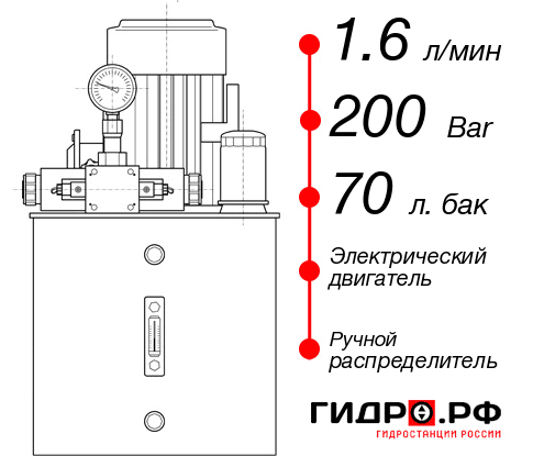 Гидростанция толкателя НЭР-1,6И207Т