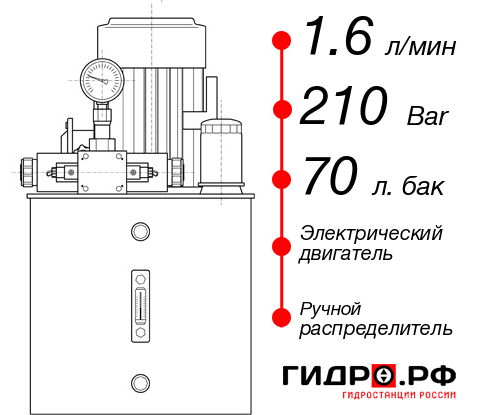 Гидростанция толкателя НЭР-1,6И217Т