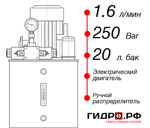 Гидравлическая маслостанция НЭР-1,6И252Т