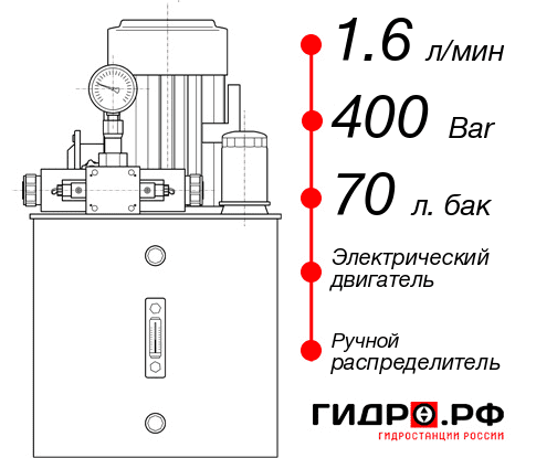 Гидростанция с домкратом 100 тонн НЭР-1,6И407Т