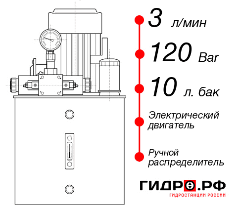 Гидростанция 220 вольт для подъёмника НЭР-3И121Т