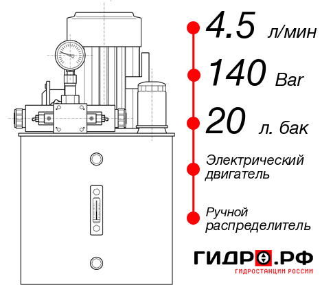 Гидравлическая маслостанция НЭР-4,5И142Т