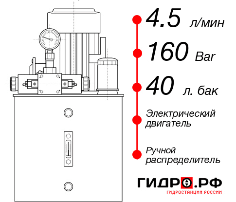 Гидростанция для подъемника НЭР-4,5И164Т