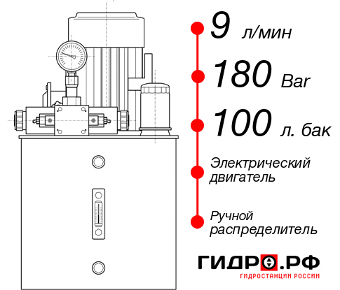 Гидростанция с гидроцилиндром НЭР-9И1810Т