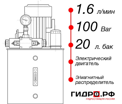 Малогабаритная гидростанция НЭЭ-1,6И102Т