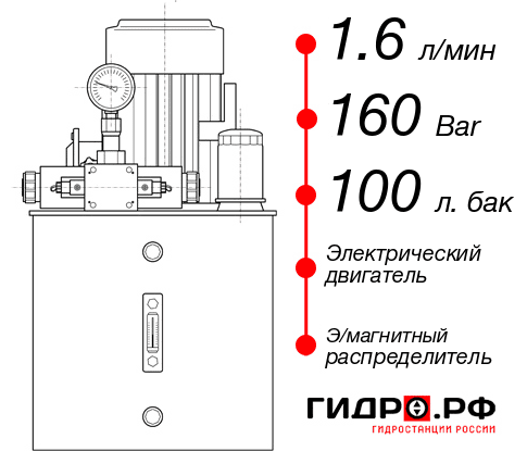 Гидростанция толкателя НЭЭ-1,6И1610Т