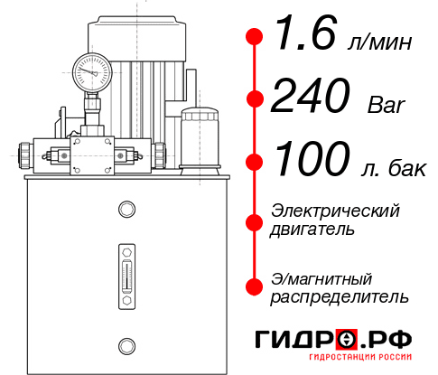 Гидростанция 220 Вольт НЭЭ-1,6И2410Т