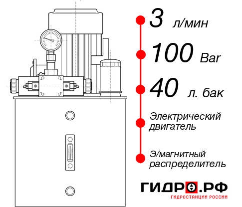 Гидростанция толкателя НЭЭ-3И104Т