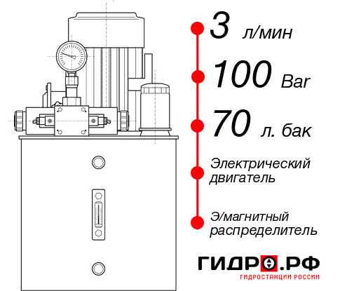 Гидростанция толкателя НЭЭ-3И107Т