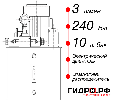 Гидравлическая маслостанция НЭЭ-3И241Т