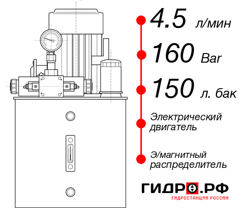 Гидростанция толкателя НЭЭ-4,5И1615Т