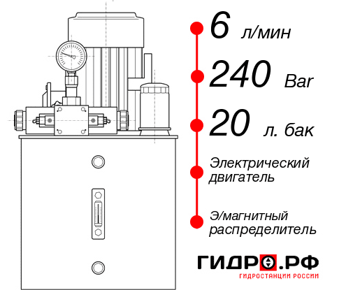 Гидростанция для гидроцилиндра НЭЭ-6И242Т