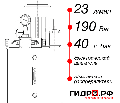 Гидростанция с двумя насосами НЭЭ-23И194Т