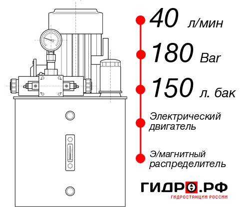 Гидростанция с гидроцилиндром НЭЭ-40И1815Т